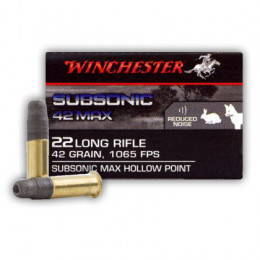 Патрон 22 LR Winchester Subsonic max hollow point 2,72г 1/50