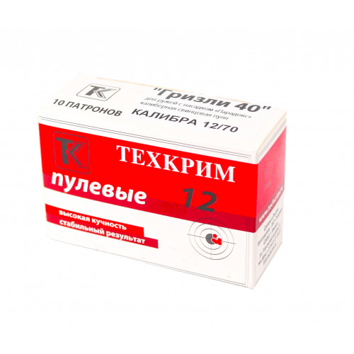 Патрон 12х70 Техкрим пуля Гризли 40г