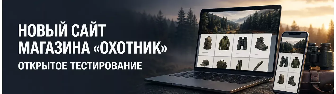 Новый сайт магазина «Охотник» — открытое тестирование